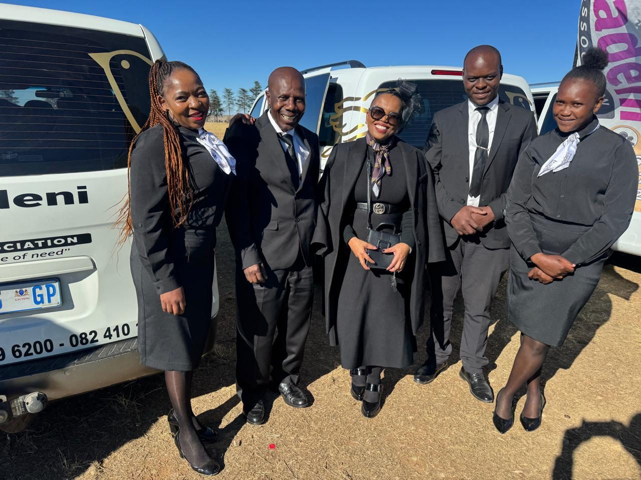 Madadeni Undertaking Association team on site at a service