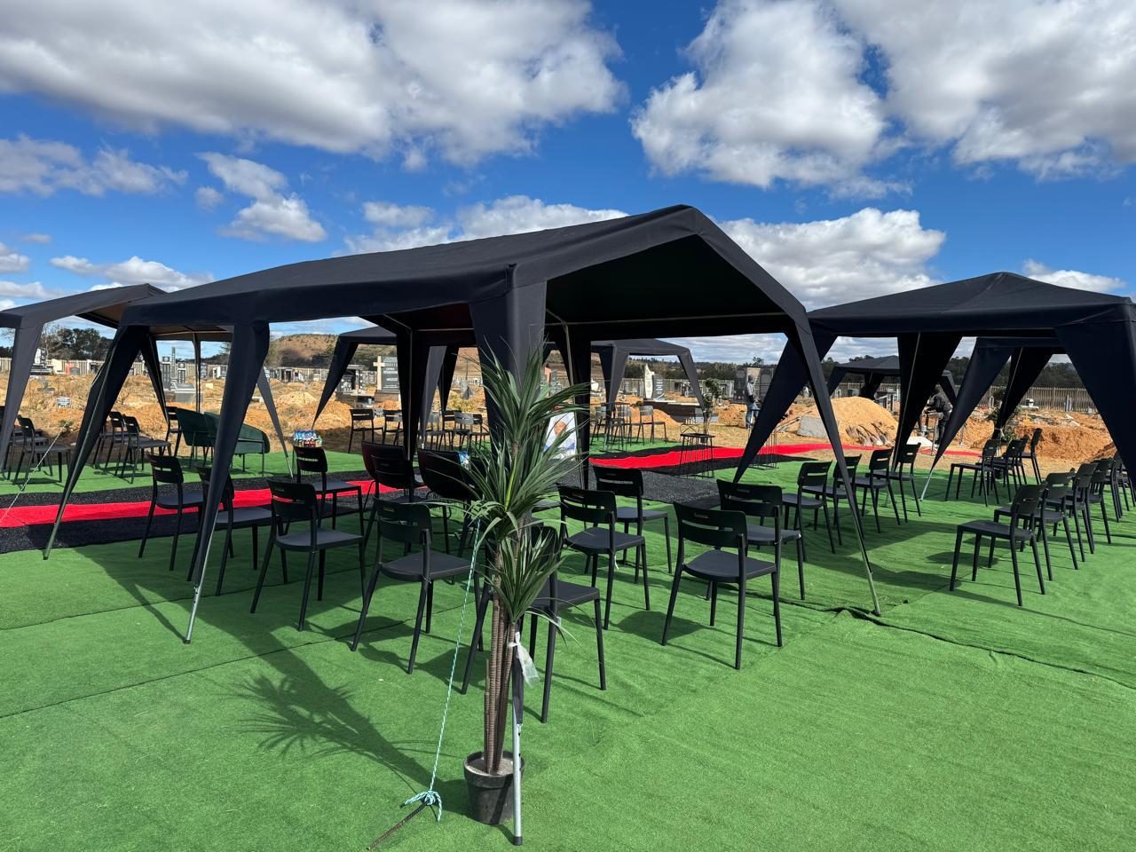 Service venue prepared by Madadeni Undertaking Association